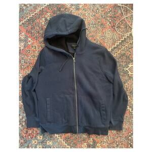 Banana Republic Men's Full Zip Classic Eco Hoodie Long Sleeve Navy Size XL